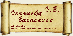Veronika Balašević vizit kartica